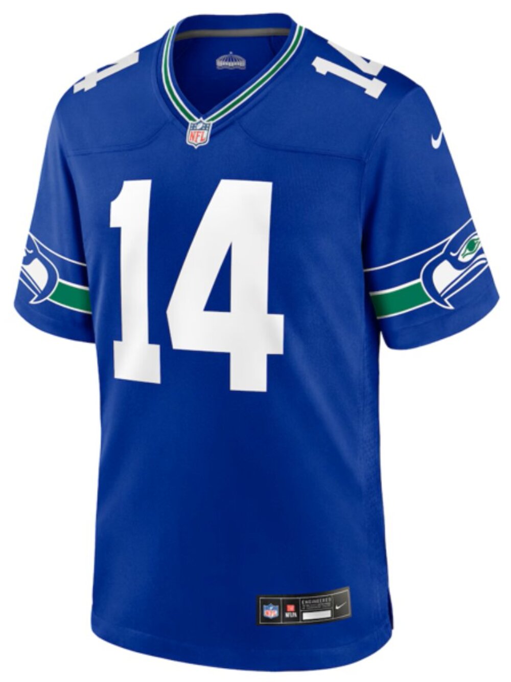 Seattle Seahawks Royal Nike Throwback Player Game Jersey DK Metcalf #14 XXL NWT